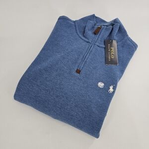 Polo Ralph Lauren RL Classic French Terry Quarter Zip Knit Pullover Sweater Pony